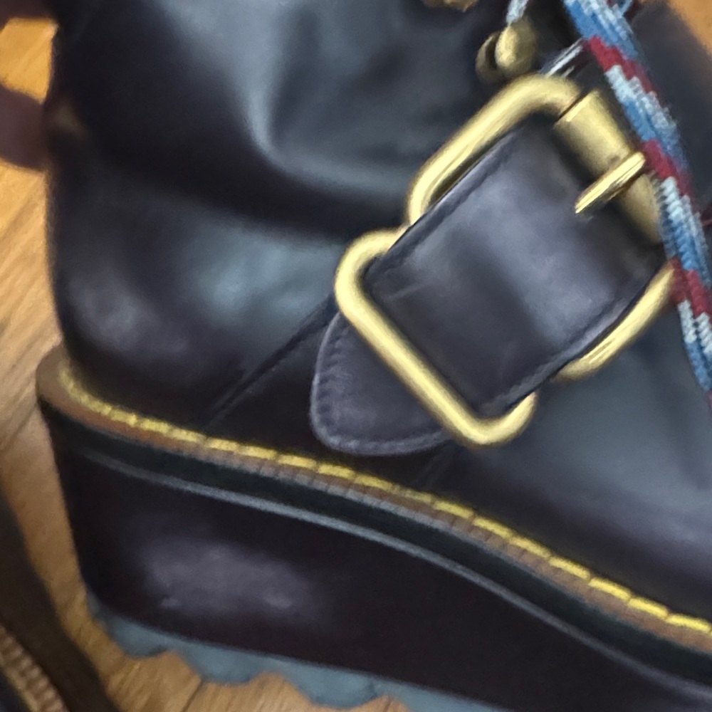 Prada Black and Red Combat Boots - Picture 8 of 8